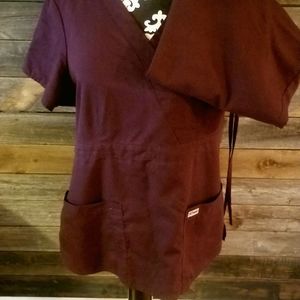 Grey's Anatomy Plumb Scrubs Top Bottom Set